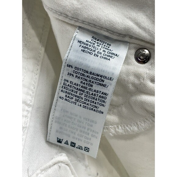 True Religion Women 27 Jeans World Tour Moto White Biker Ribbed Knee Stretch Y2K - Picture 10 of 14